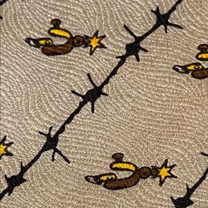 Western Theme: Spurs & Barbed Wire 100% Silk Tie